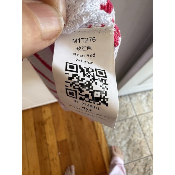 Vintage 70s stripped sport knitted dress with a white collar XL - Picture 6 of 6